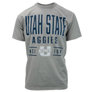 Utah State Aggies Distressed Lettering T-Shirt